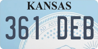 KS license plate 361DEB