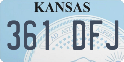 KS license plate 361DFJ