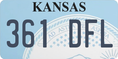 KS license plate 361DFL