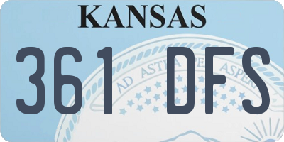 KS license plate 361DFS