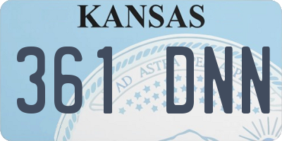 KS license plate 361DNN