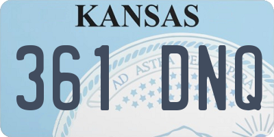 KS license plate 361DNQ
