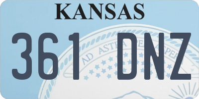 KS license plate 361DNZ