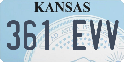 KS license plate 361EVV