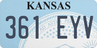 KS license plate 361EYV