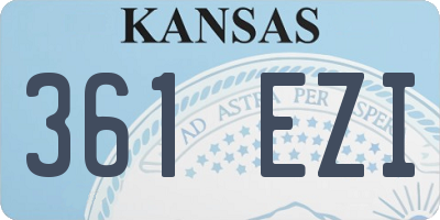 KS license plate 361EZI