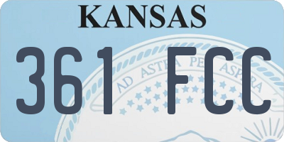 KS license plate 361FCC