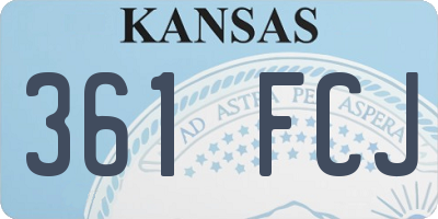 KS license plate 361FCJ