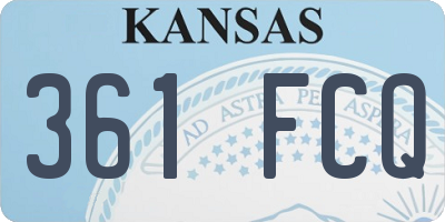 KS license plate 361FCQ