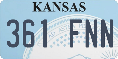 KS license plate 361FNN