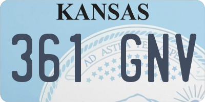 KS license plate 361GNV