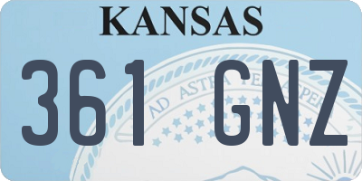 KS license plate 361GNZ
