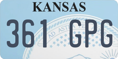 KS license plate 361GPG
