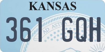 KS license plate 361GQH