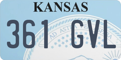 KS license plate 361GVL