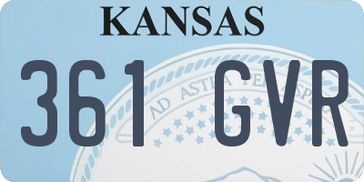 KS license plate 361GVR