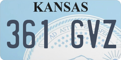 KS license plate 361GVZ