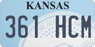 KS license plate 361HCM