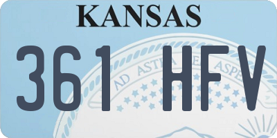KS license plate 361HFV