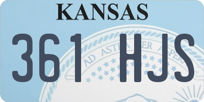 KS license plate 361HJS