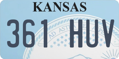 KS license plate 361HUV