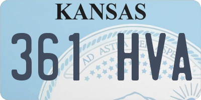 KS license plate 361HVA