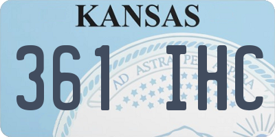 KS license plate 361IHC