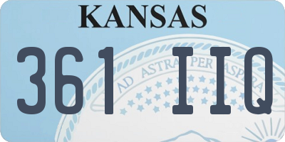 KS license plate 361IIQ