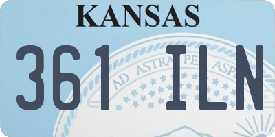 KS license plate 361ILN