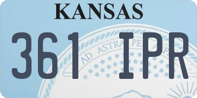 KS license plate 361IPR