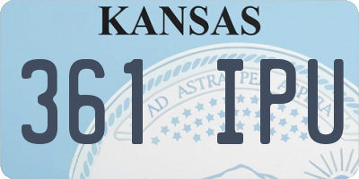 KS license plate 361IPU