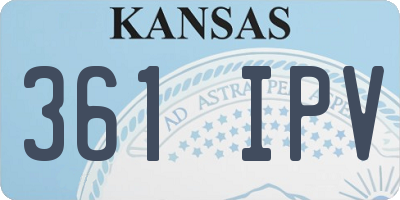 KS license plate 361IPV