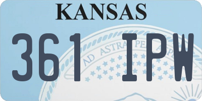 KS license plate 361IPW
