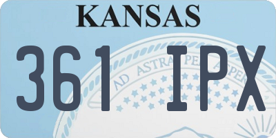 KS license plate 361IPX