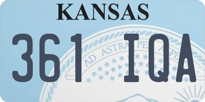 KS license plate 361IQA
