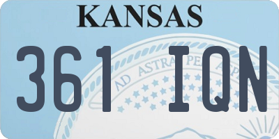 KS license plate 361IQN