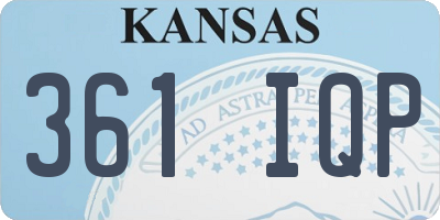 KS license plate 361IQP