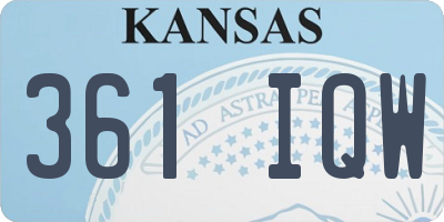 KS license plate 361IQW