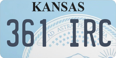 KS license plate 361IRC