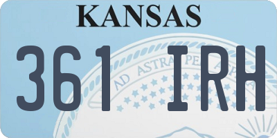 KS license plate 361IRH