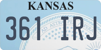 KS license plate 361IRJ