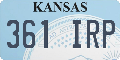 KS license plate 361IRP