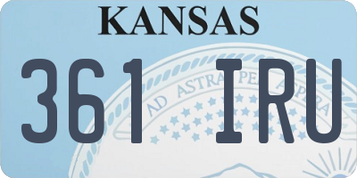 KS license plate 361IRU
