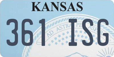 KS license plate 361ISG