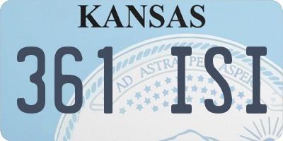 KS license plate 361ISI