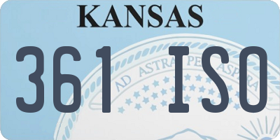 KS license plate 361ISO