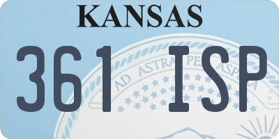 KS license plate 361ISP