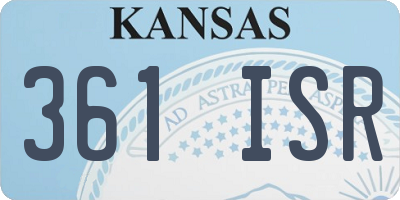 KS license plate 361ISR