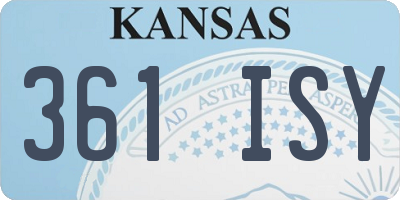 KS license plate 361ISY