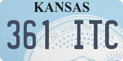 KS license plate 361ITC